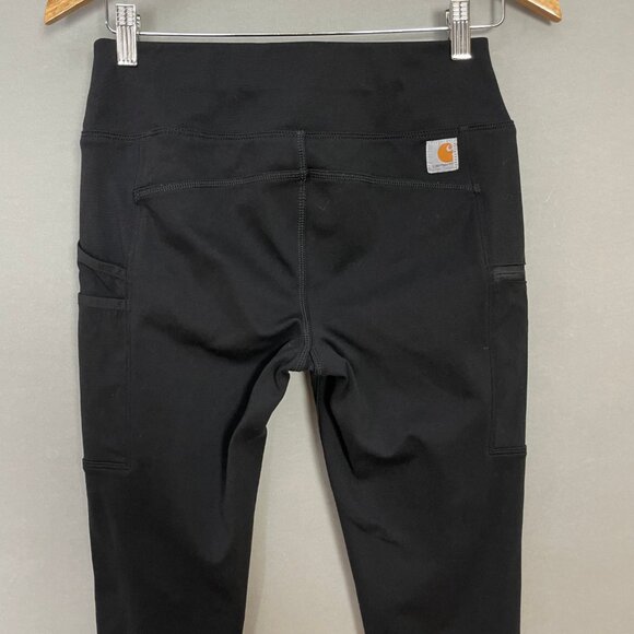Carhartt Leggings Fitted Stretch Utility Pants Women Size XS Black Side Pockets - Picture 4 of 9